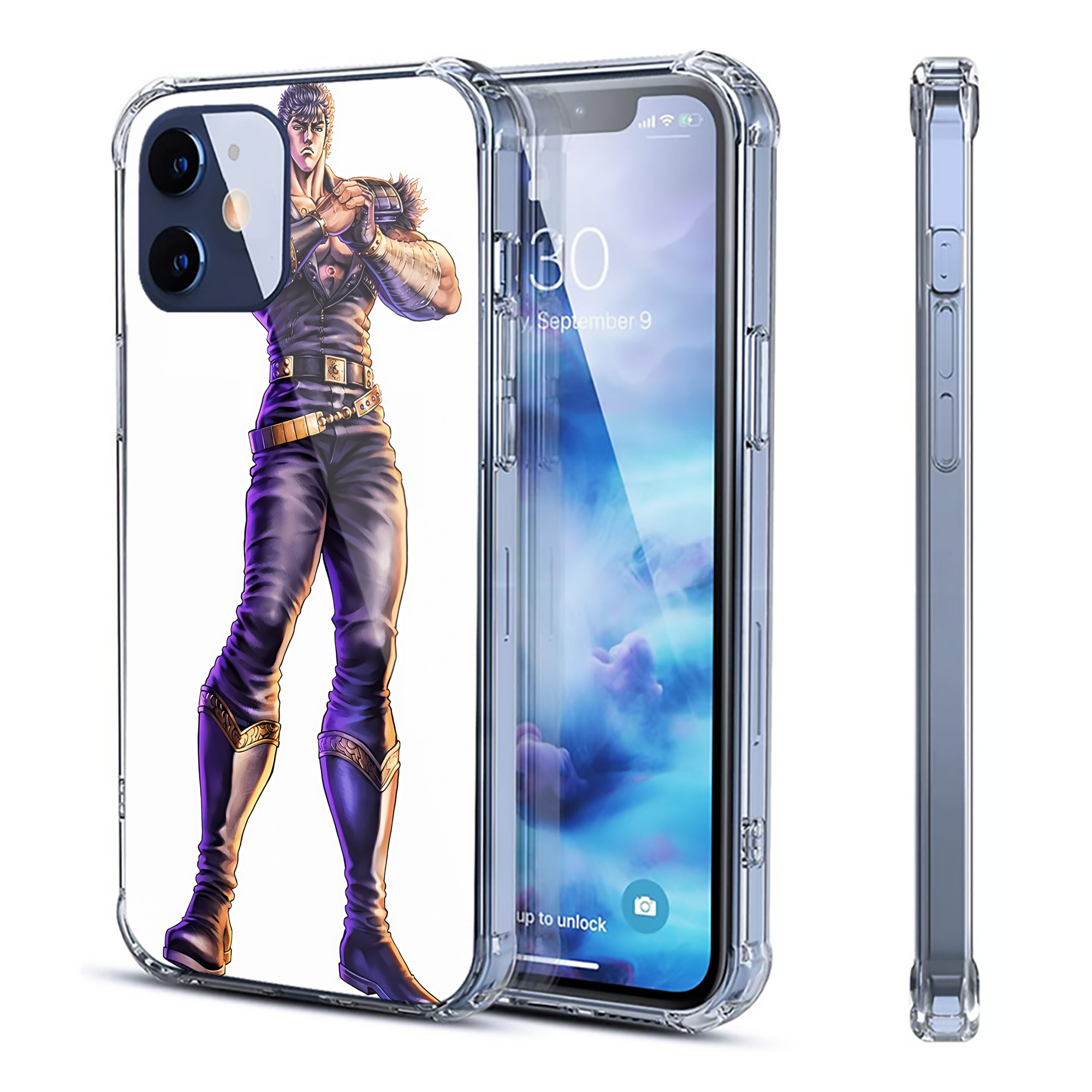 （画像用） 北斗の拳 Fist of the North Star 【iPhone 12シリーズ対応】透明スマホケース（クリアソフトケース）